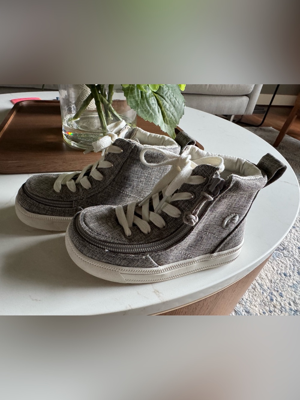 Billy Classic Kids Gray High-Top Sneaker - Picture 5 of 11